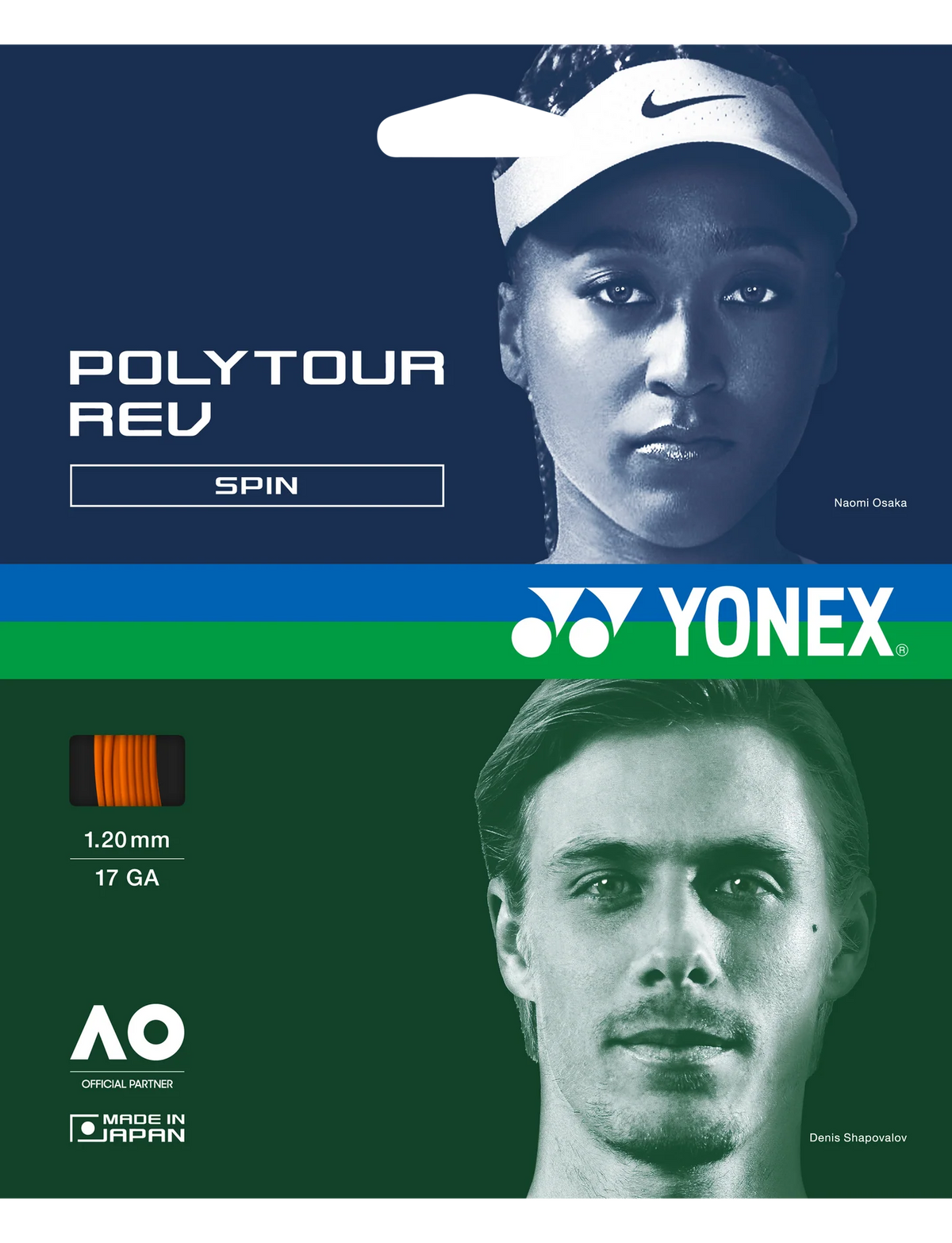 Yonex POLYTOUR REV 120 - Set Tennis String