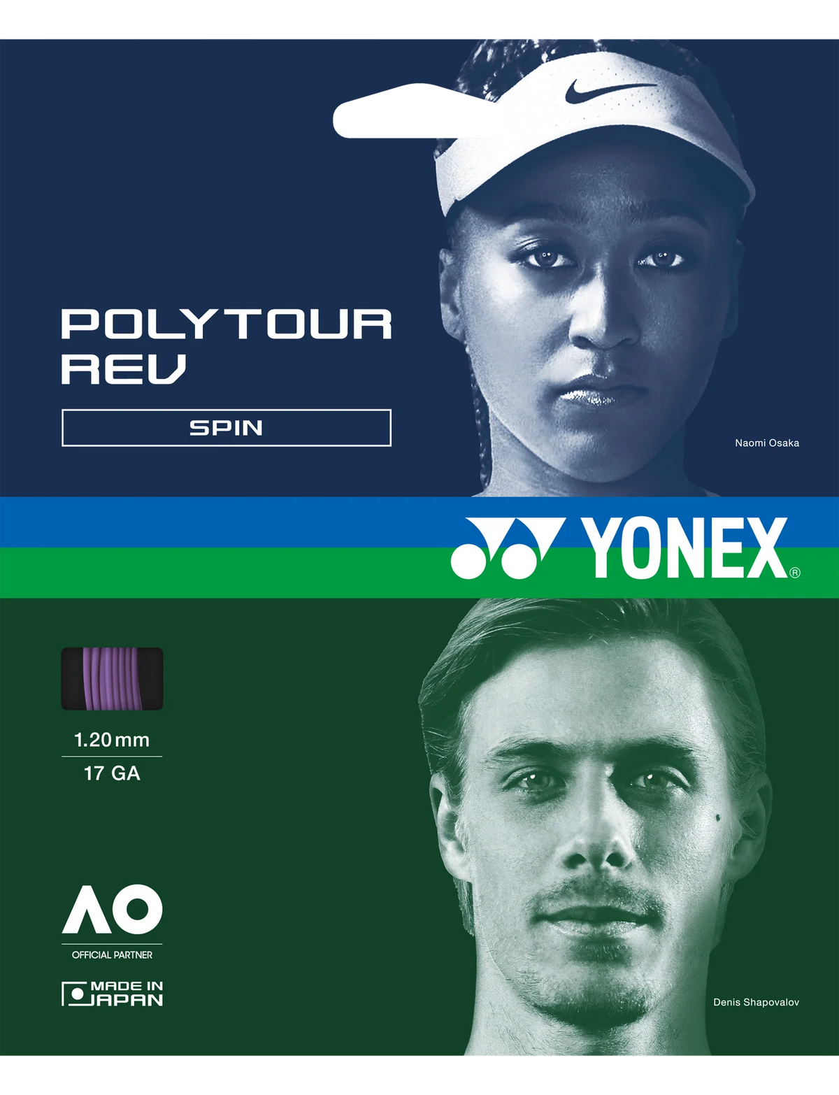 Yonex POLYTOUR REV 120 - Set Tennis String