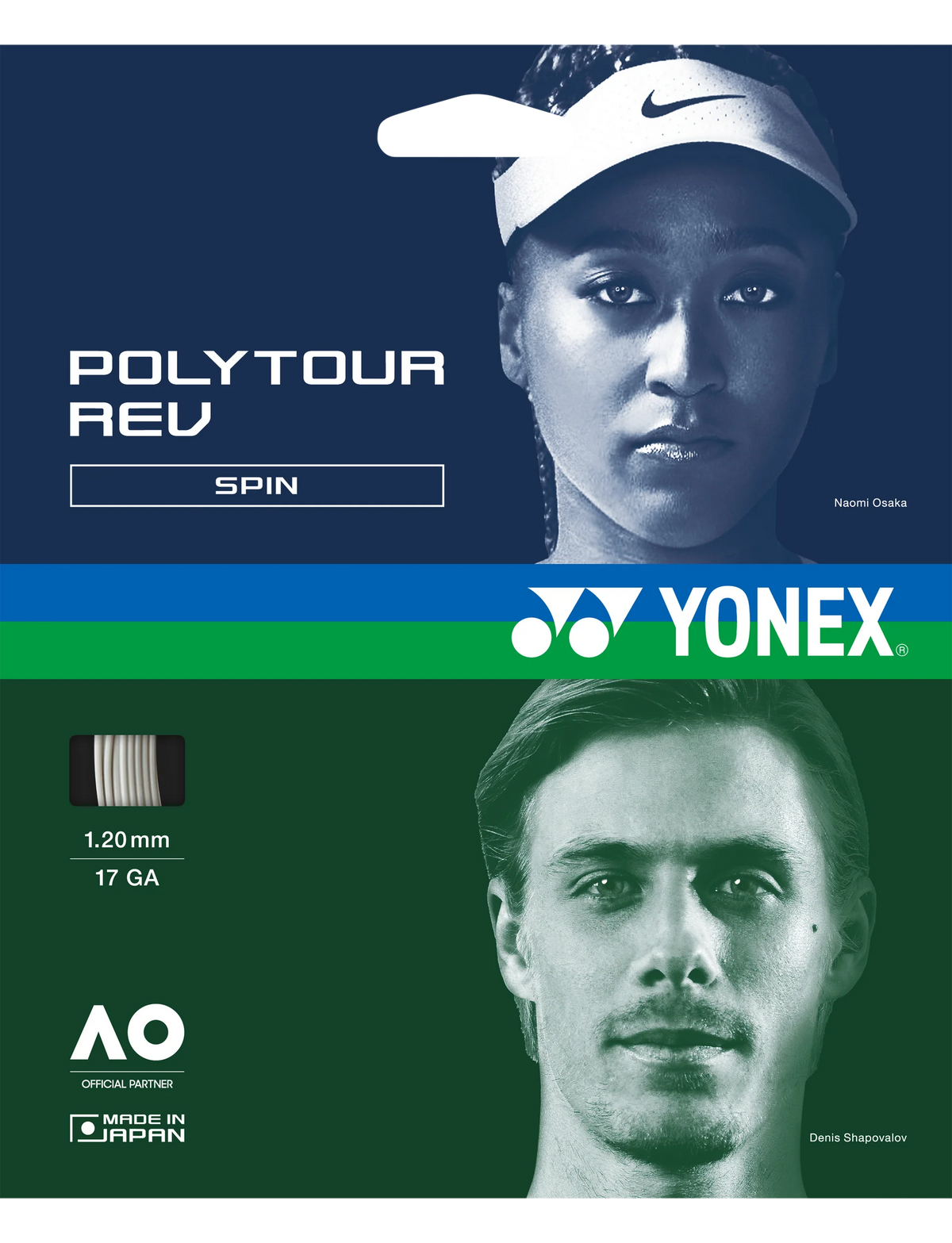 Yonex POLYTOUR REV 120 - Set Tennis String