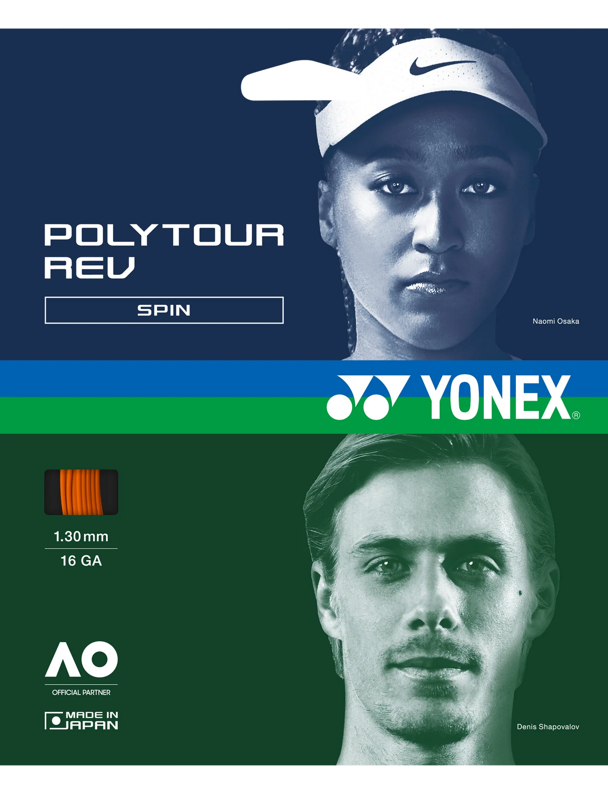 Yonex POLYTOUR REV 130 - Set Tennis String