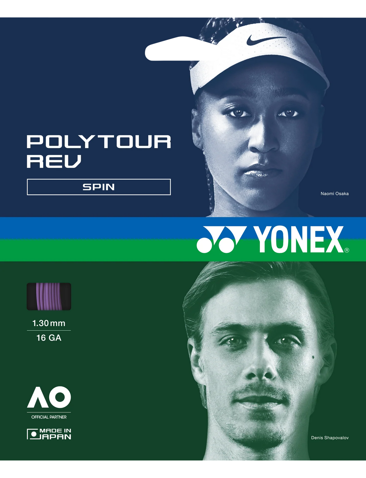 Yonex POLYTOUR REV 130 - Set Tennis String