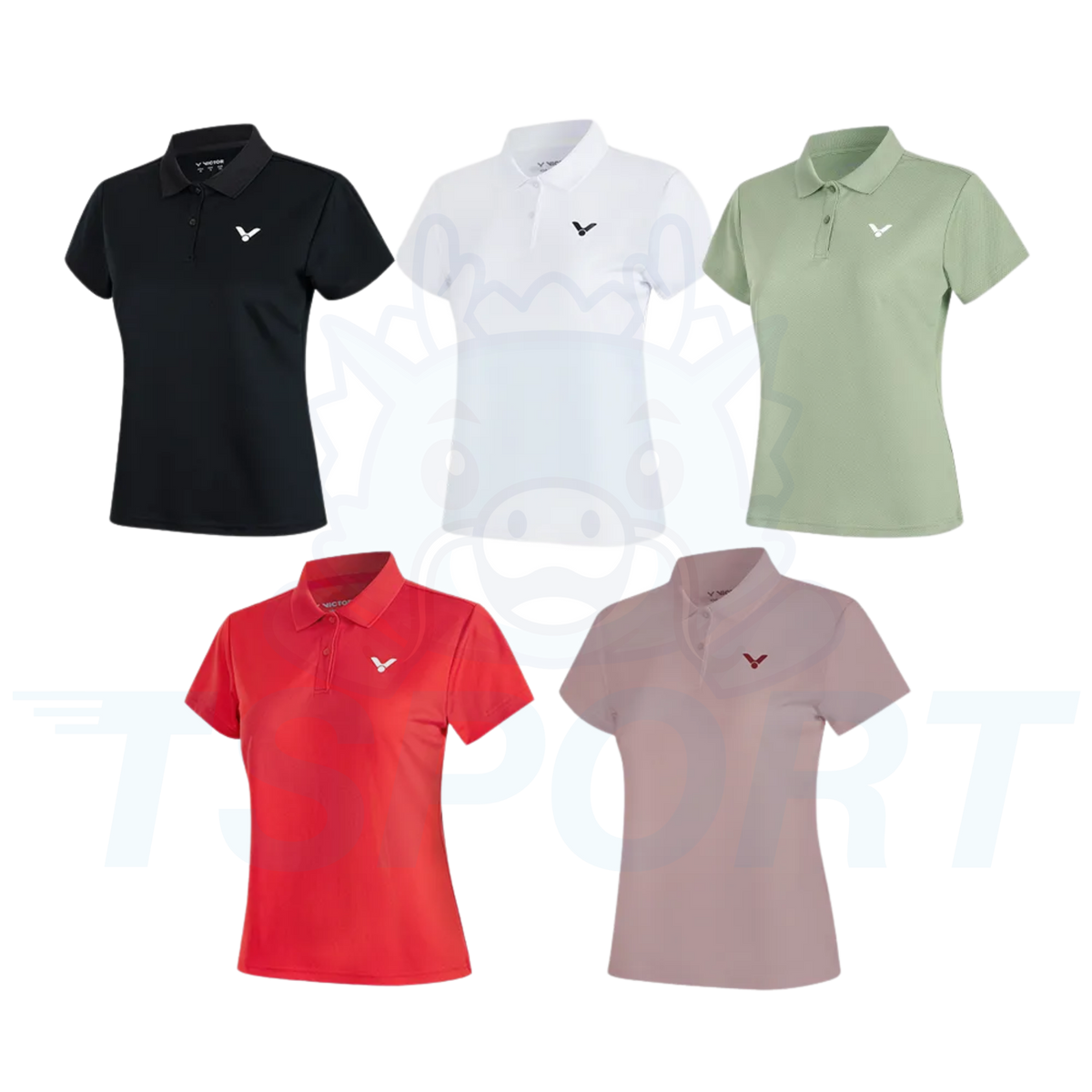 Victor Sport Style Knitted Polo Shirt S-66017 A - White