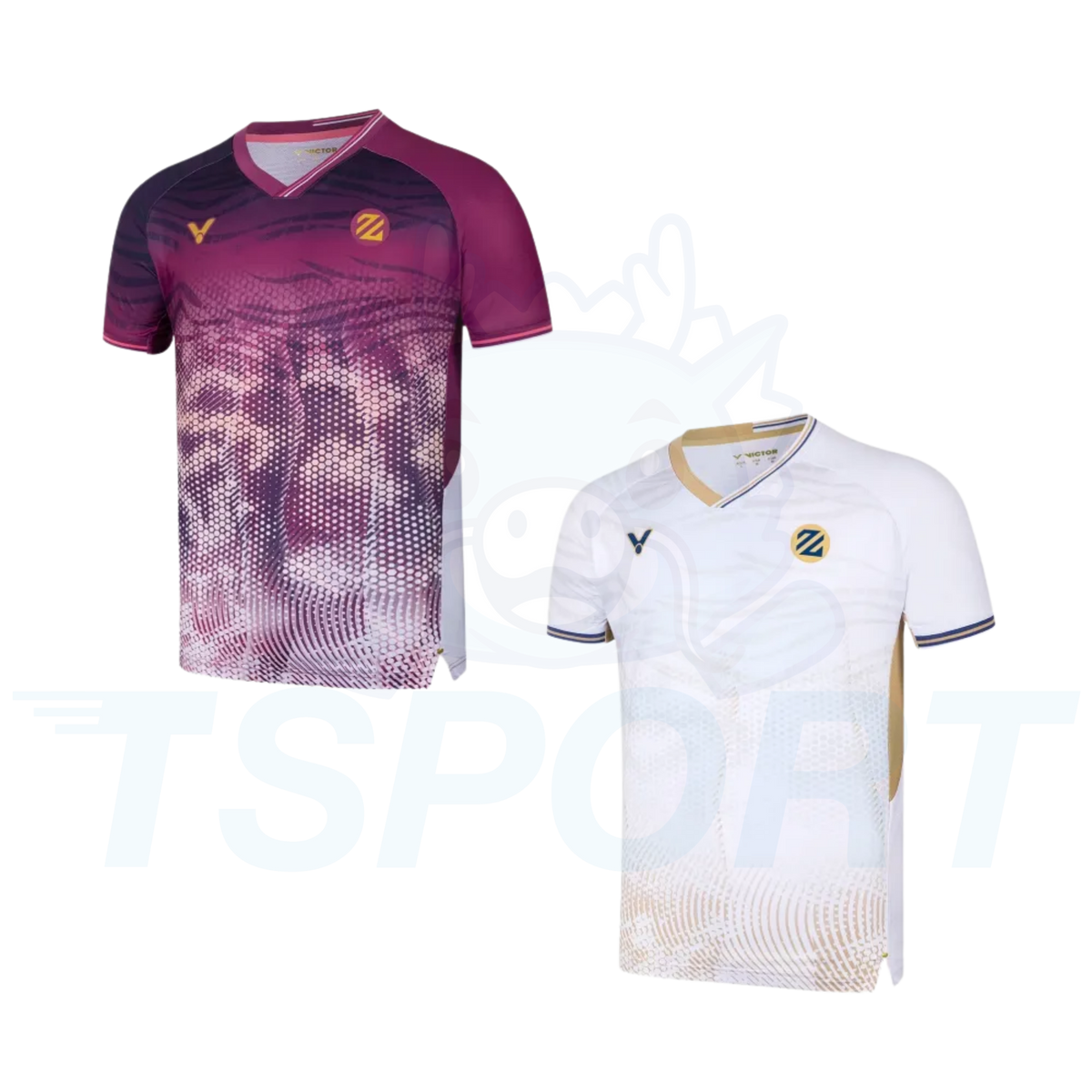 Victor x Lee Zii Jia Knitted T-Shirt T-65002 J - Boysenberry