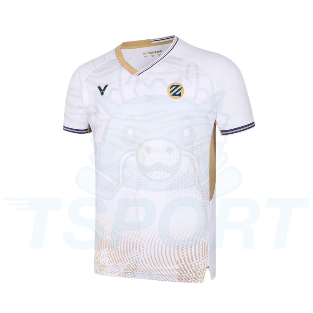Victor x Lee Zii Jia Knitted T-Shirt T-65002 AW - White / Gold