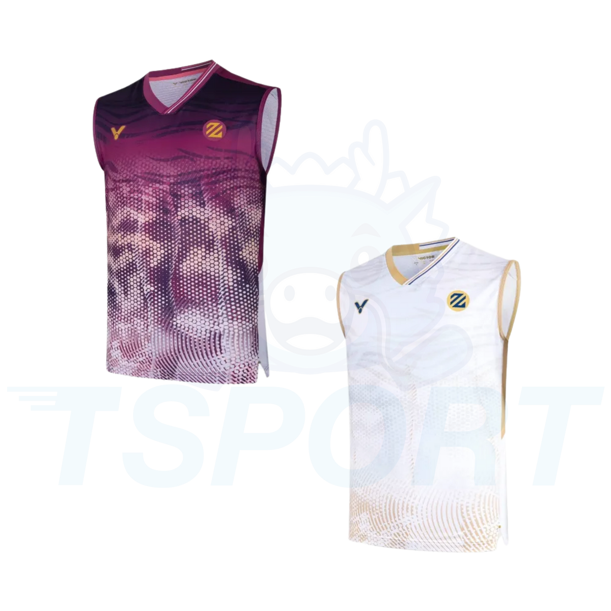 Victor x Lee Zii Jia Knitted Sleeveless T-Shirt T-65003 J - Boysenberry