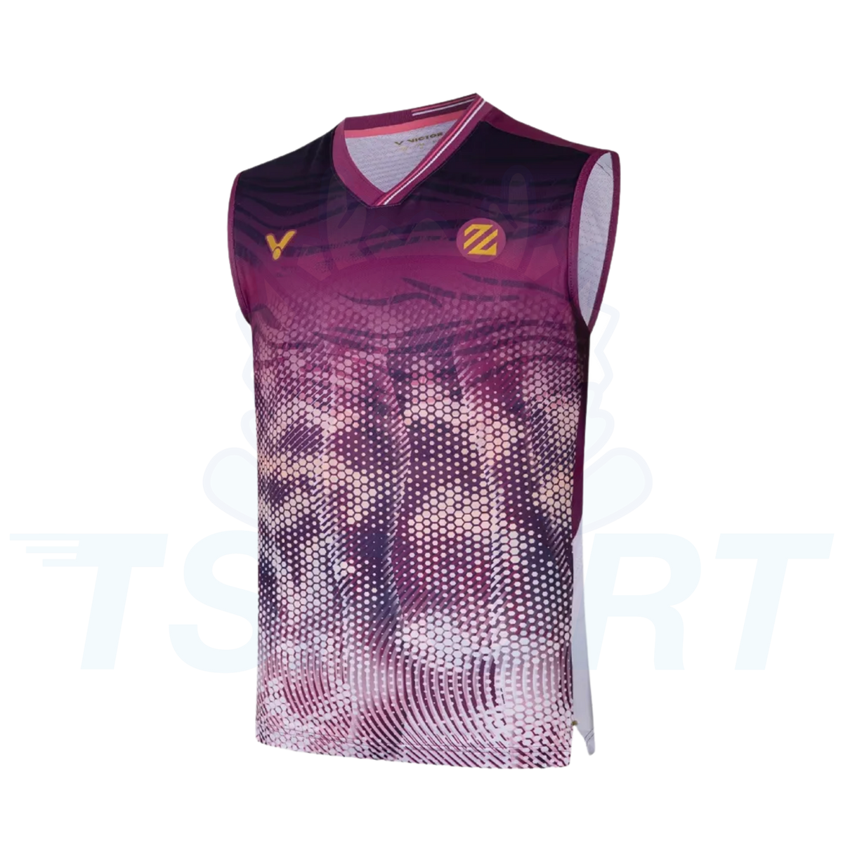 Victor x Lee Zii Jia Knitted Sleeveless T-Shirt T-65003 J - Boysenberry