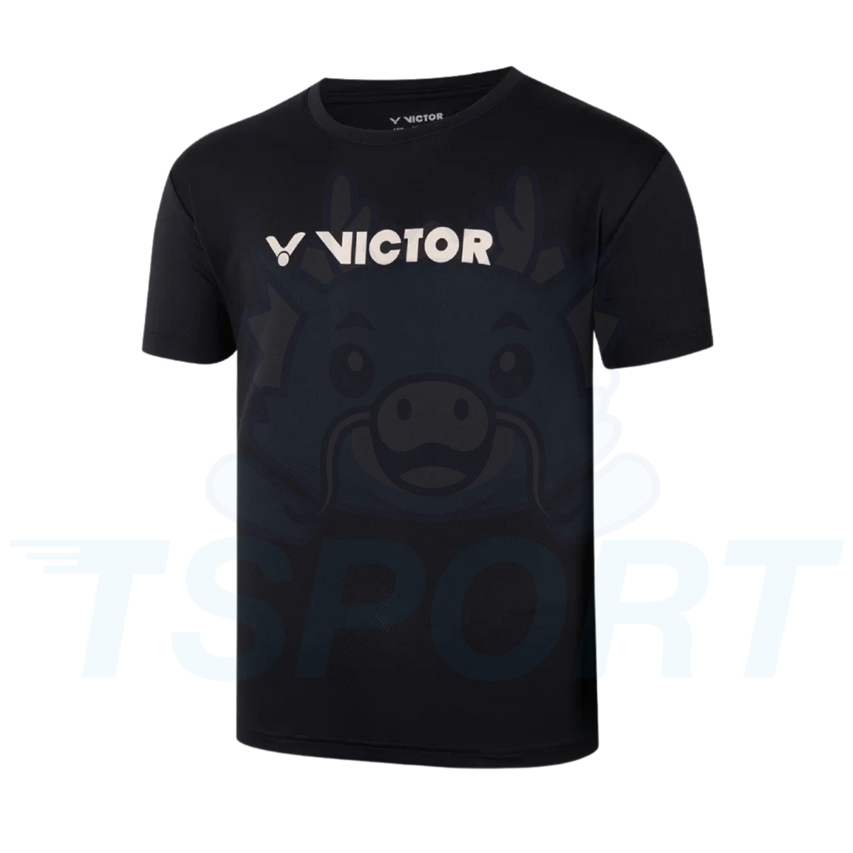 Victor Knitted Unisex T-Shirt T-65012 C - Black