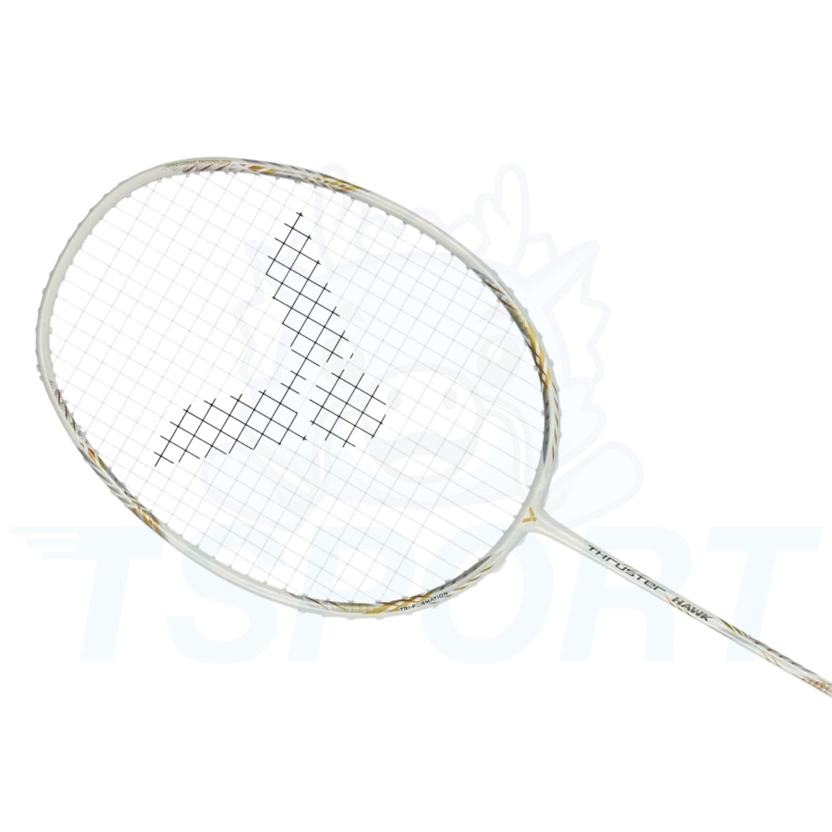 Victor Thruster Hawk A Badminton Racket - Pearly White