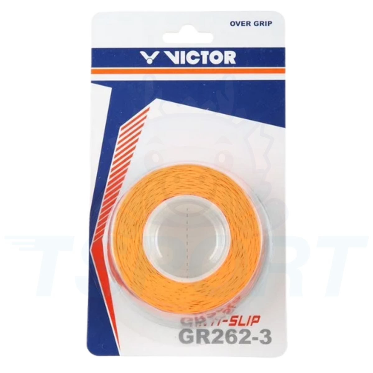 Victor Anti-Slip Overgrip 3 Pack GR262-3 - Mandarin Orange