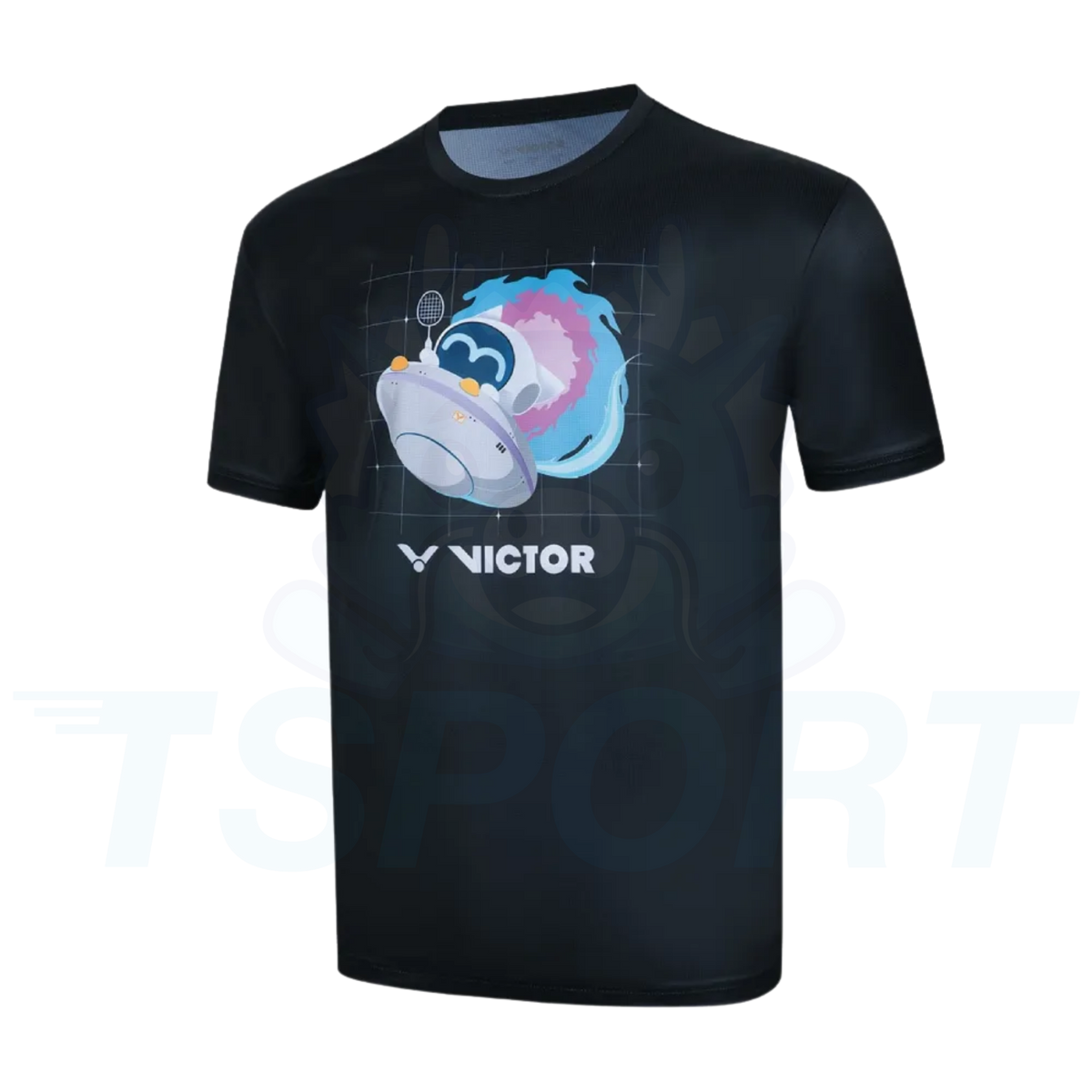 Victor Knitted T-shirt C/B/I Tournament T-Shirt US Unisex T-60025-C - Black
