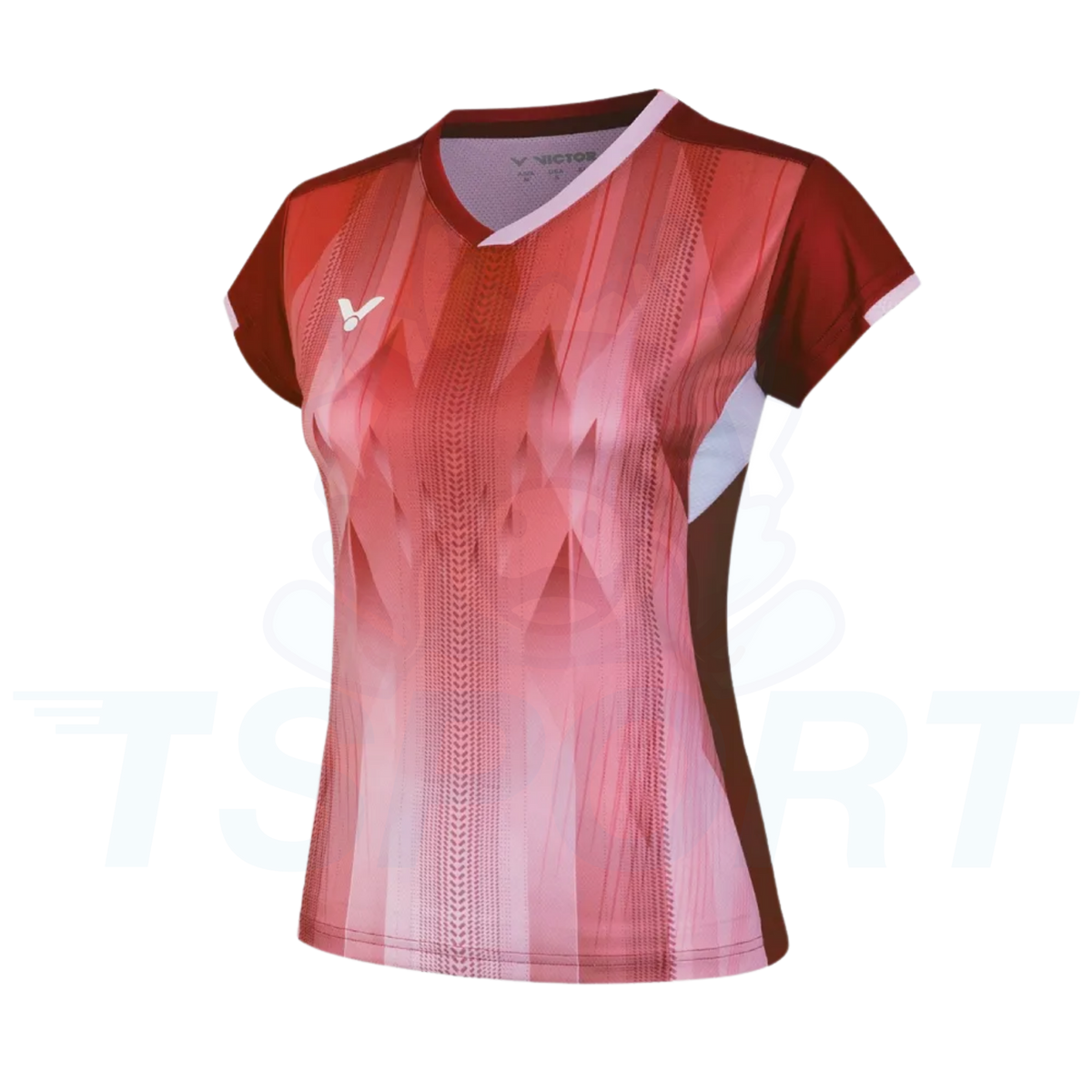 Victor Knitted T-shirt Tournament US Women T-61002TD-D - Sangria