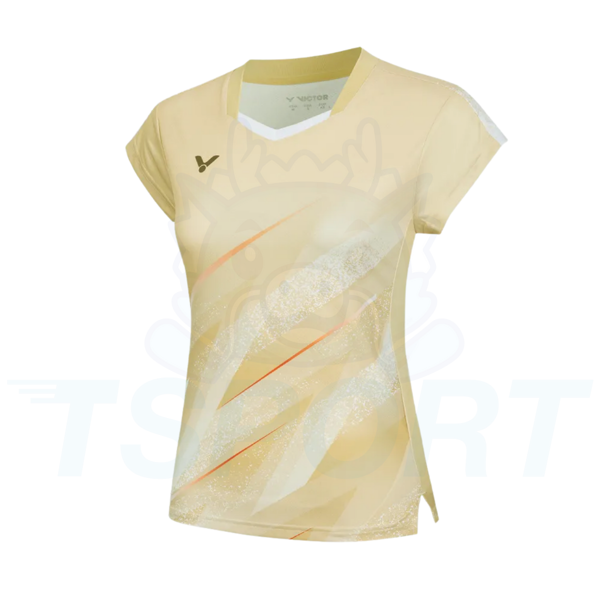 Victor Knitted T-shirt  Tournament US Women T-61009-V - Almond Buff