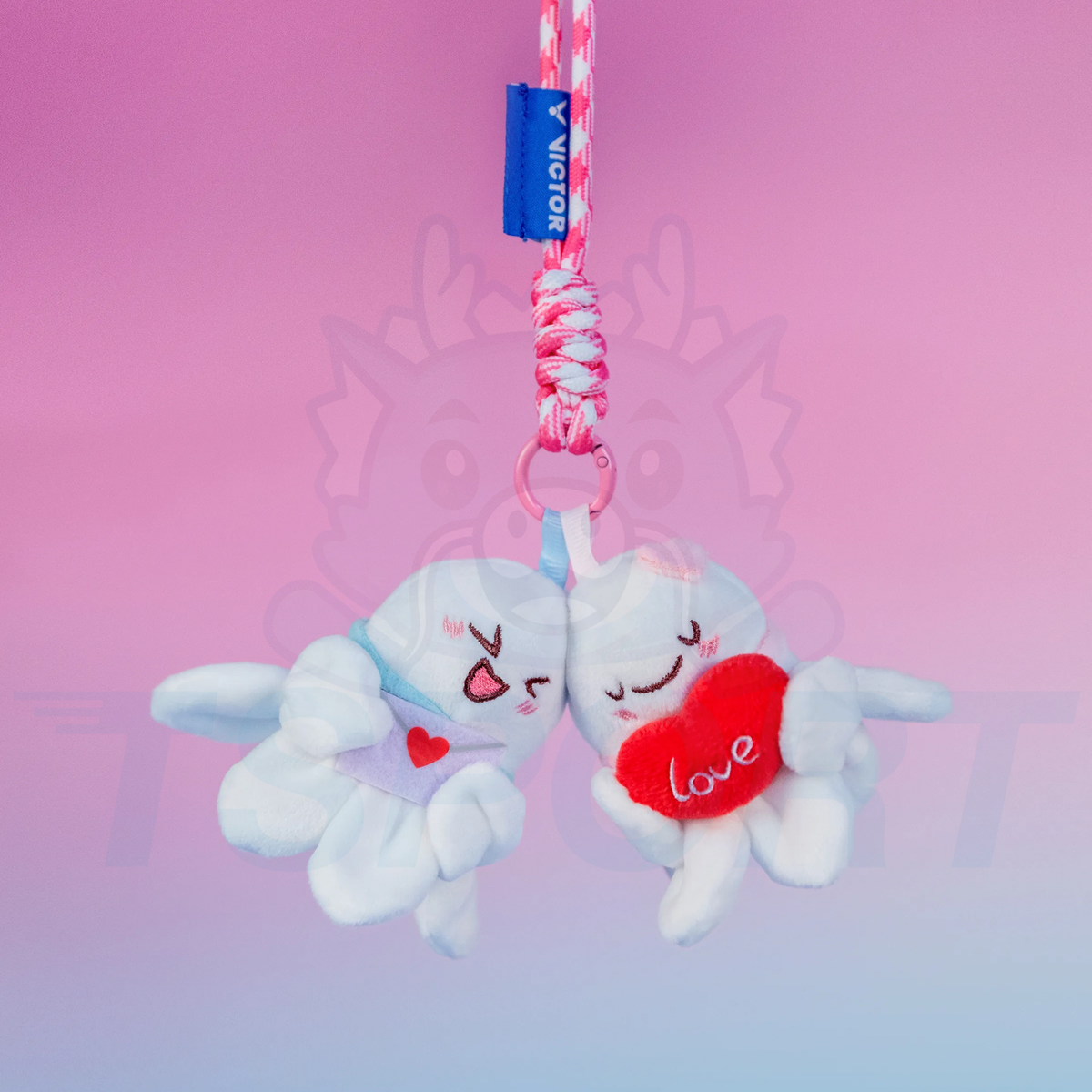 Victor Shuttlecock Magnet Bag Charm PG6036 A - White