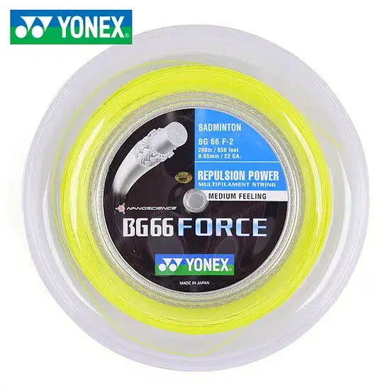 Yonex BG-66 Force Badminton String [200m Reel] (ABG66F-2)