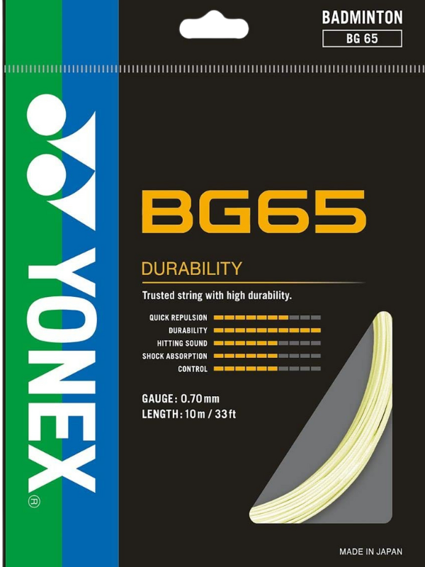 Yonex BG65 Badminton String - 10m Pack