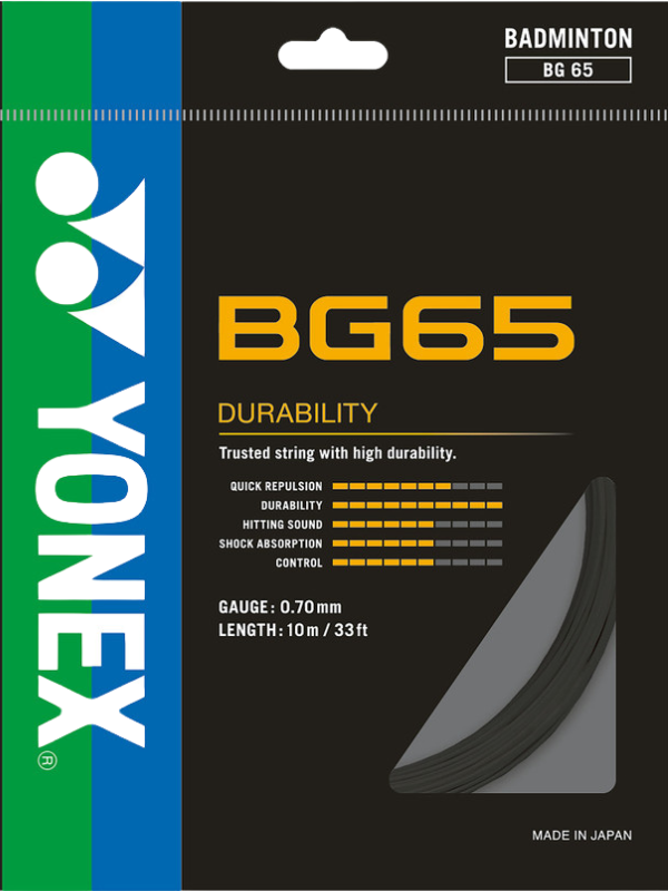 Yonex BG65 Badminton String - 10m Pack