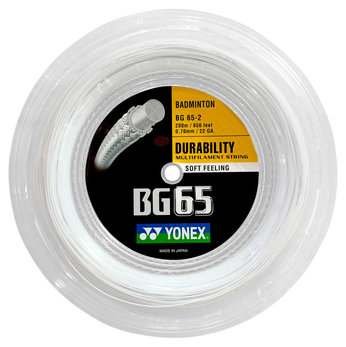 YONEX BG-65 Badminton String [200m Reel] (ABG65-2)