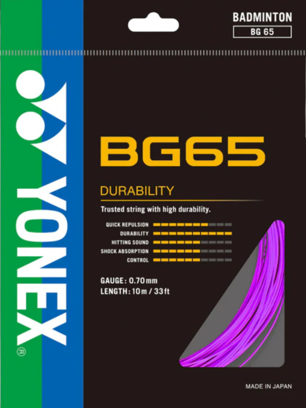 Yonex BG65 Badminton String - 10m Pack