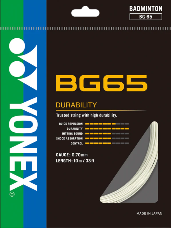 Yonex BG65 Badminton String - 10m Pack