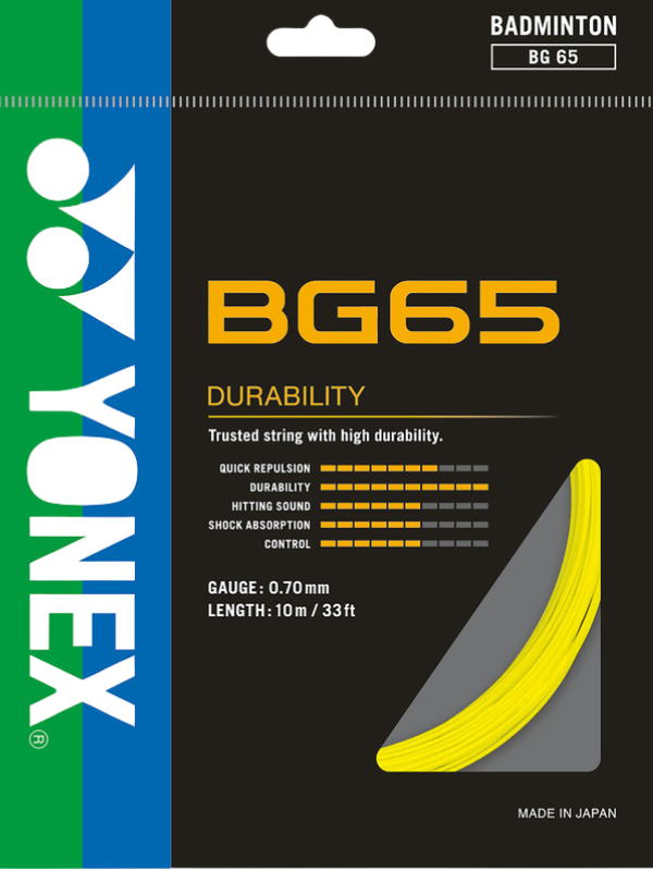 Yonex BG65 Badminton String - 10m Pack