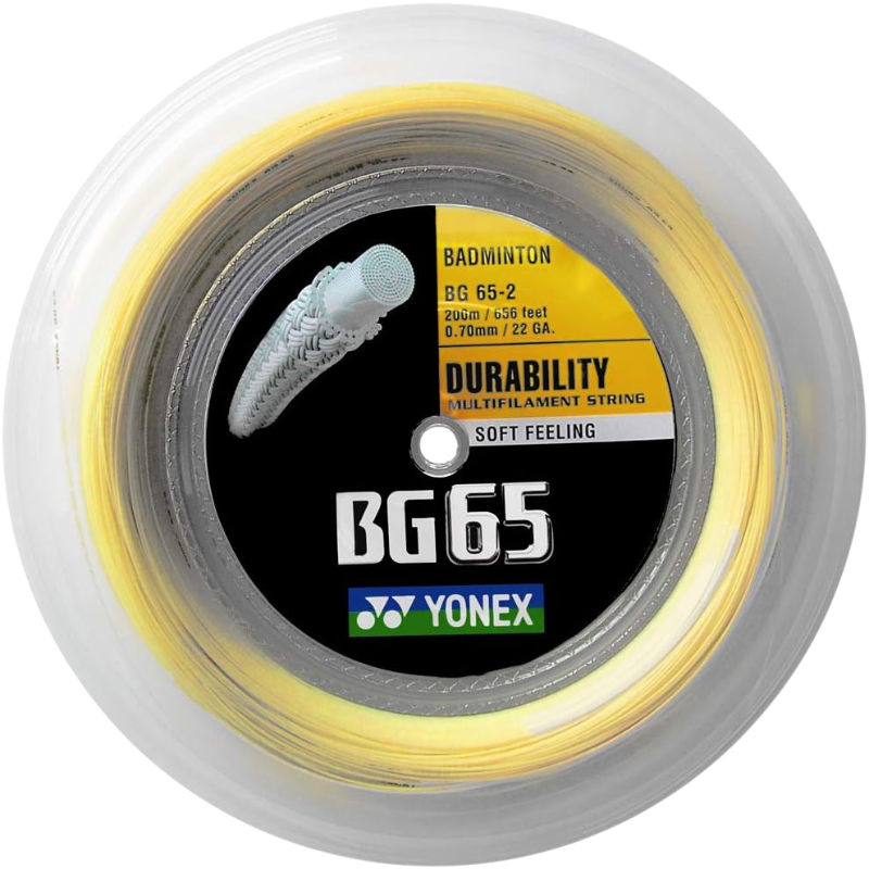 Yonex BG65 Badminton String - 200m Reel