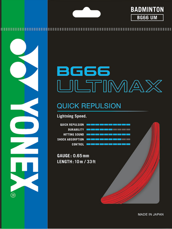 Yonex BG66 Ultimax Badminton String - 10m Pack