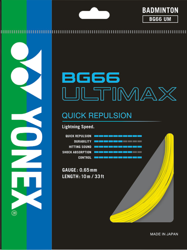 Yonex BG66 Ultimax Badminton String - 10m Pack