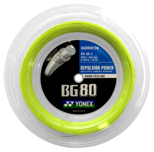 Yonex BG-80 Badminton String [200m Reel] (ABG80-2)