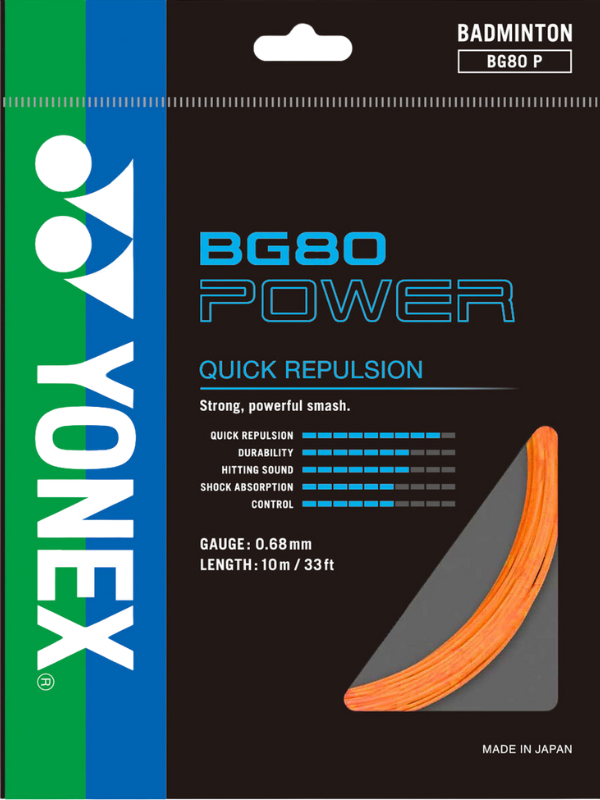 Yonex BG80 Power Badminton String - 10m Pack