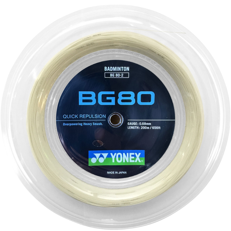 Yonex BG80 Badminton String - 200m Reel