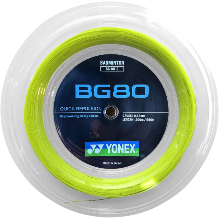 Yonex BG80 Badminton String - 200m Reel