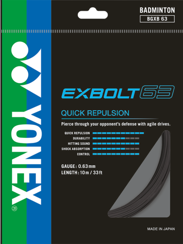 Yonex EXBOLT 63 Badminton String - 10m Pack
