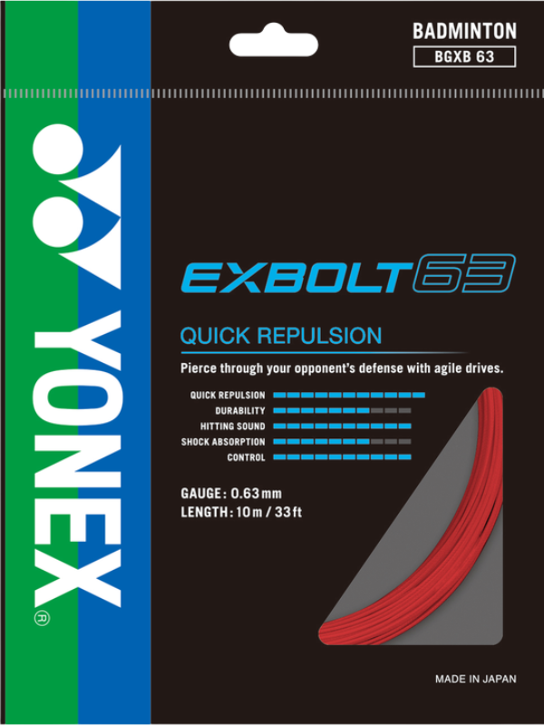 Yonex EXBOLT 63 Badminton String - 10m Pack