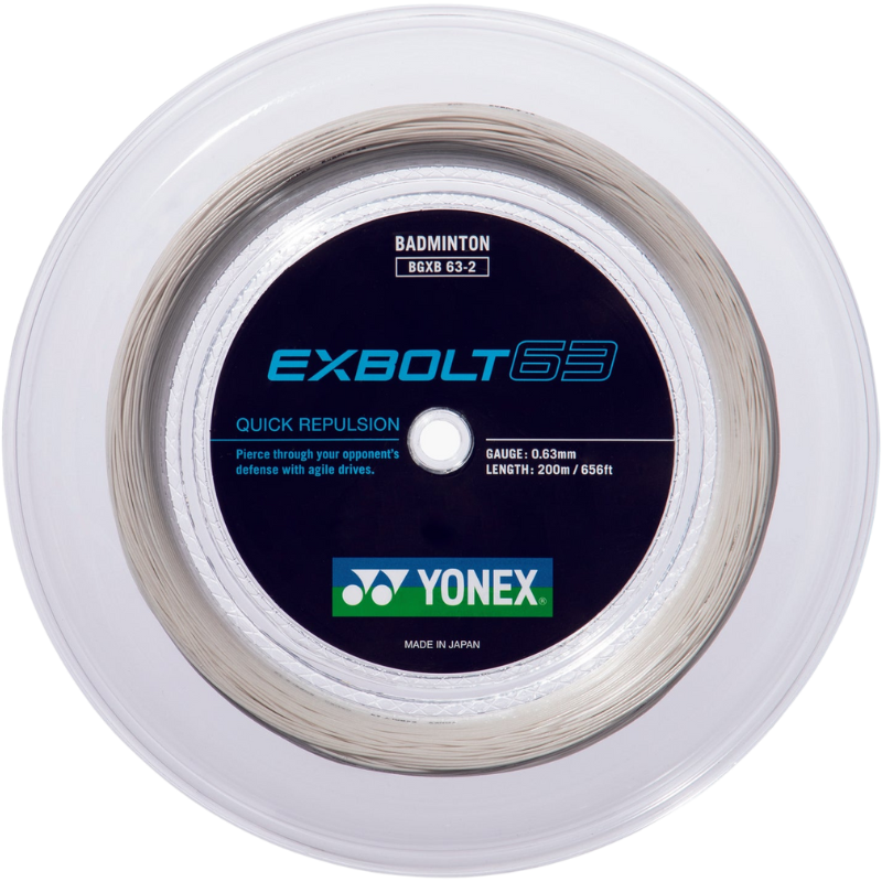 Yonex EXBOLT 63 Badminton String - 200m Reel
