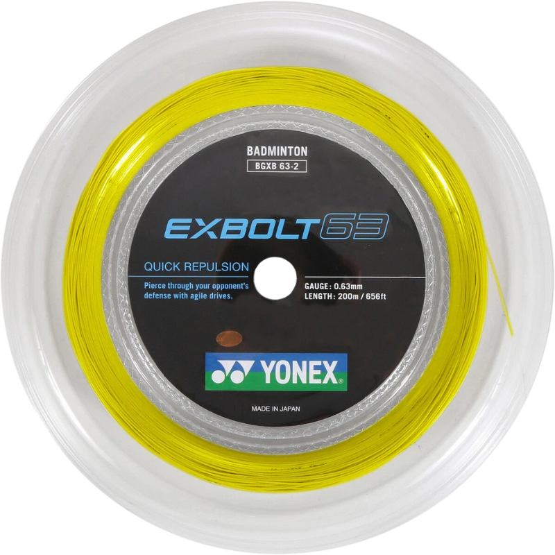 Yonex EXBOLT 63 Badminton String - 200m Reel