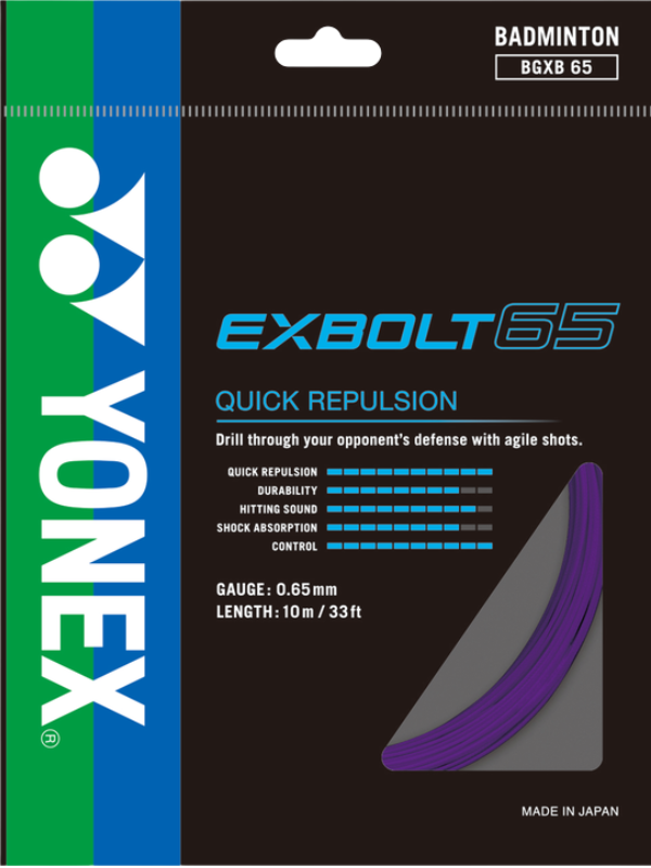 Yonex EXBOLT 65 Badminton String - 10m Pack