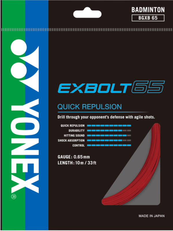 Yonex EXBOLT 65 Badminton String - 10m Pack