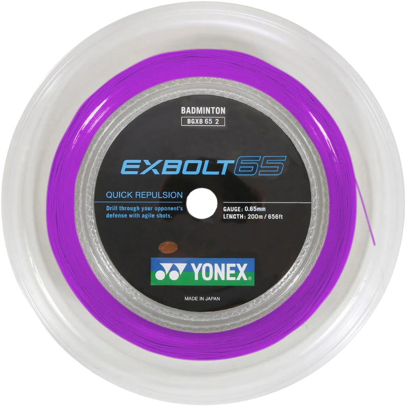 Yonex EXBOLT 65 Badminton String - 200m Reel – T Sport Yonex EXBOLT 65 Badminton String - 200m Reel – T Sport
