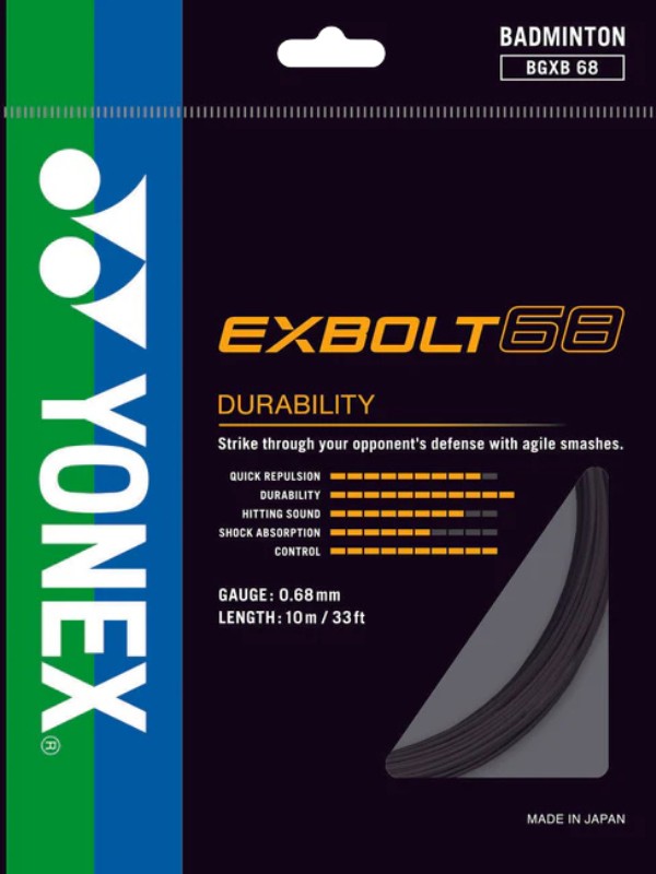 Yonex EXBOLT 68 Badminton String - 10m Pack