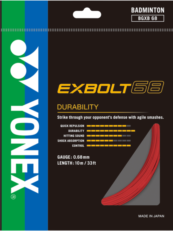 Yonex EXBOLT 68 Badminton String - 10m Pack