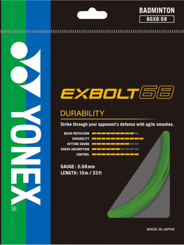 Yonex EXBOLT 68 Badminton String - 10m Pack