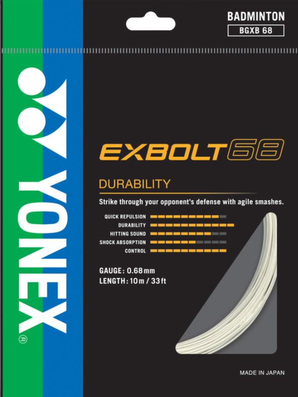 Yonex EXBOLT 68 Badminton String - 10m Pack