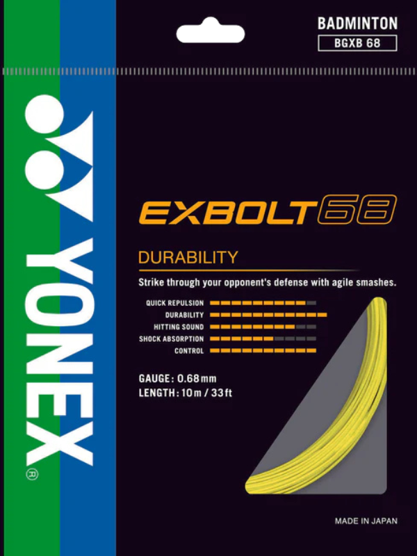 Yonex EXBOLT 68 Badminton String - 10m Pack