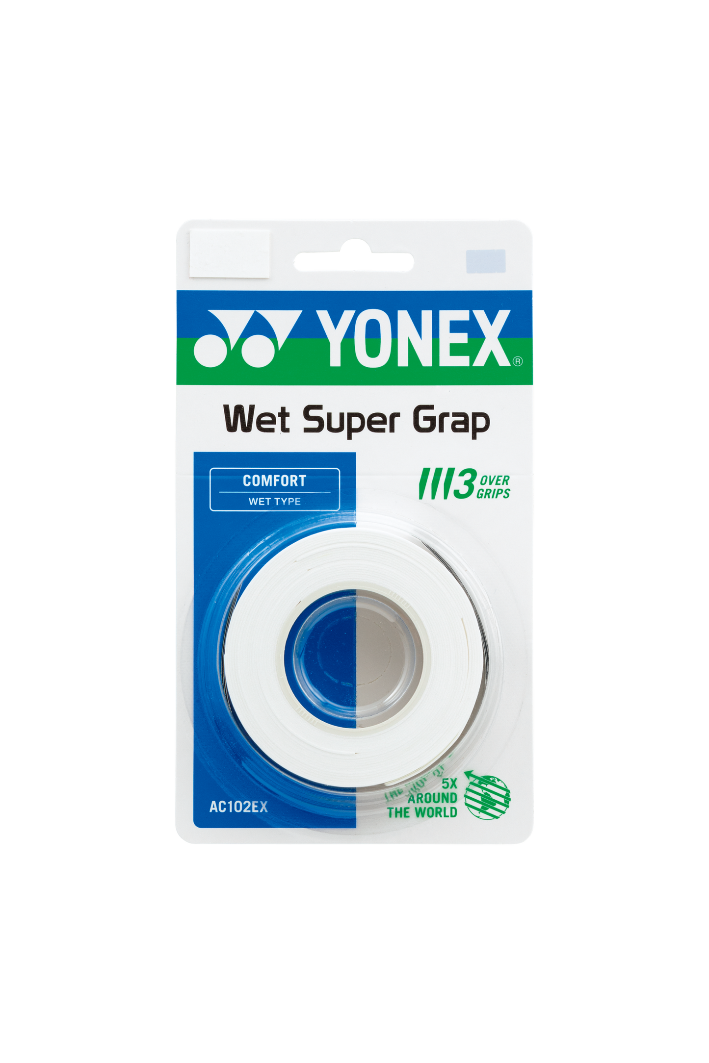 Yonex AC102 Wet Super Grap Badminton & Tennis Overgrip (3-Pk) A441