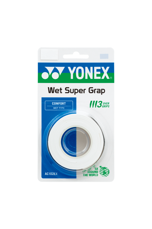 Yonex AC102 Wet Super Grap Badminton & Tennis Overgrip (3-Pk) A441